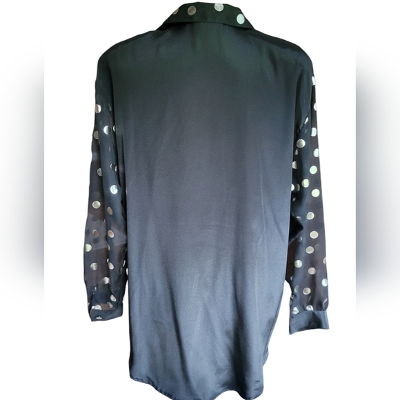 SHEER SLEEVE PARTY BLOUSE - Picture 3 of 12